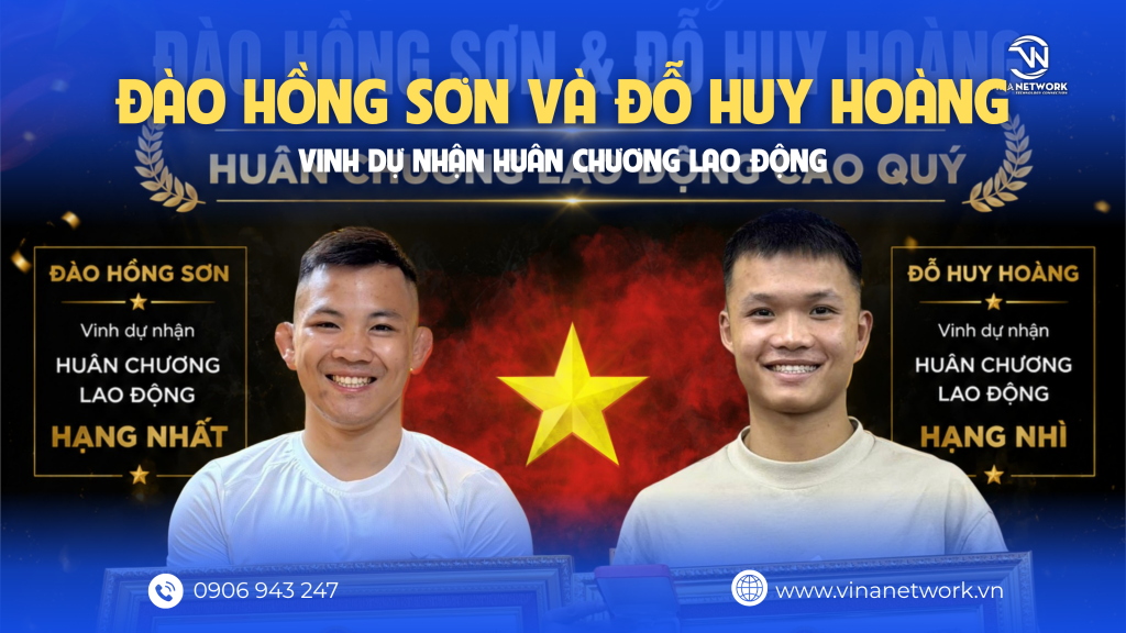 Đào Hồng Sơn và Đỗ Huy Hoàng nhận Huân chương Lao động